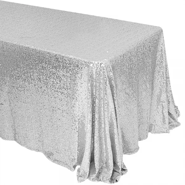 | OBRUS-CEKINOWY-NA-STOL-SLUB-SREBRNY-130x300-CM