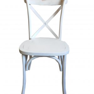 Dřevěná rustikální židle Boho - bílá
