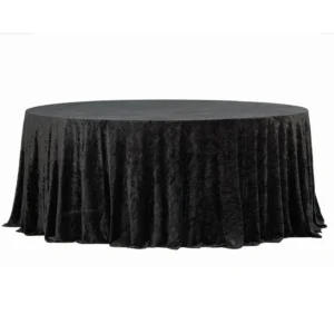 Sametový kulatý ubrus černý Ø340 cm, Velvet