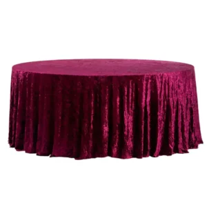 Sametový kulatý ubrus bordó Ø340 cm, Velvet