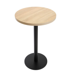 ARP183 Kavárenský koktejlový bar Stůl průměr 68 cm - dub Sonoma