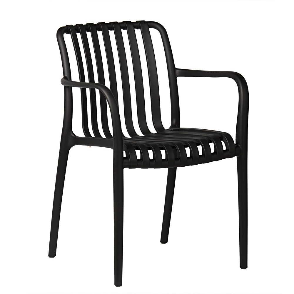 Zahradní židle Aura s prolamovaným vzorem černá | Banketovynabytekcz | Aura-czarne_0107jpg