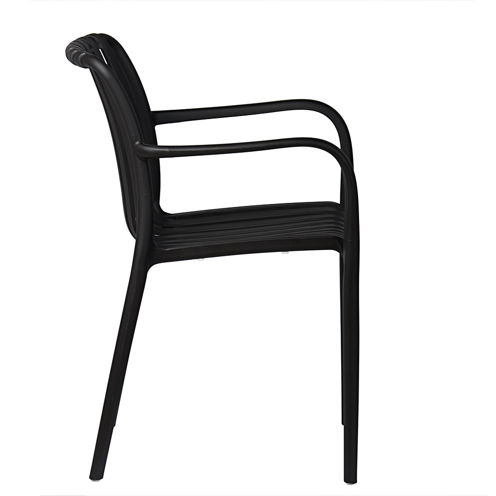 Zahradní židle Aura s prolamovaným vzorem černá | Banketovynabytekcz | Aura-czarne_0109jpg