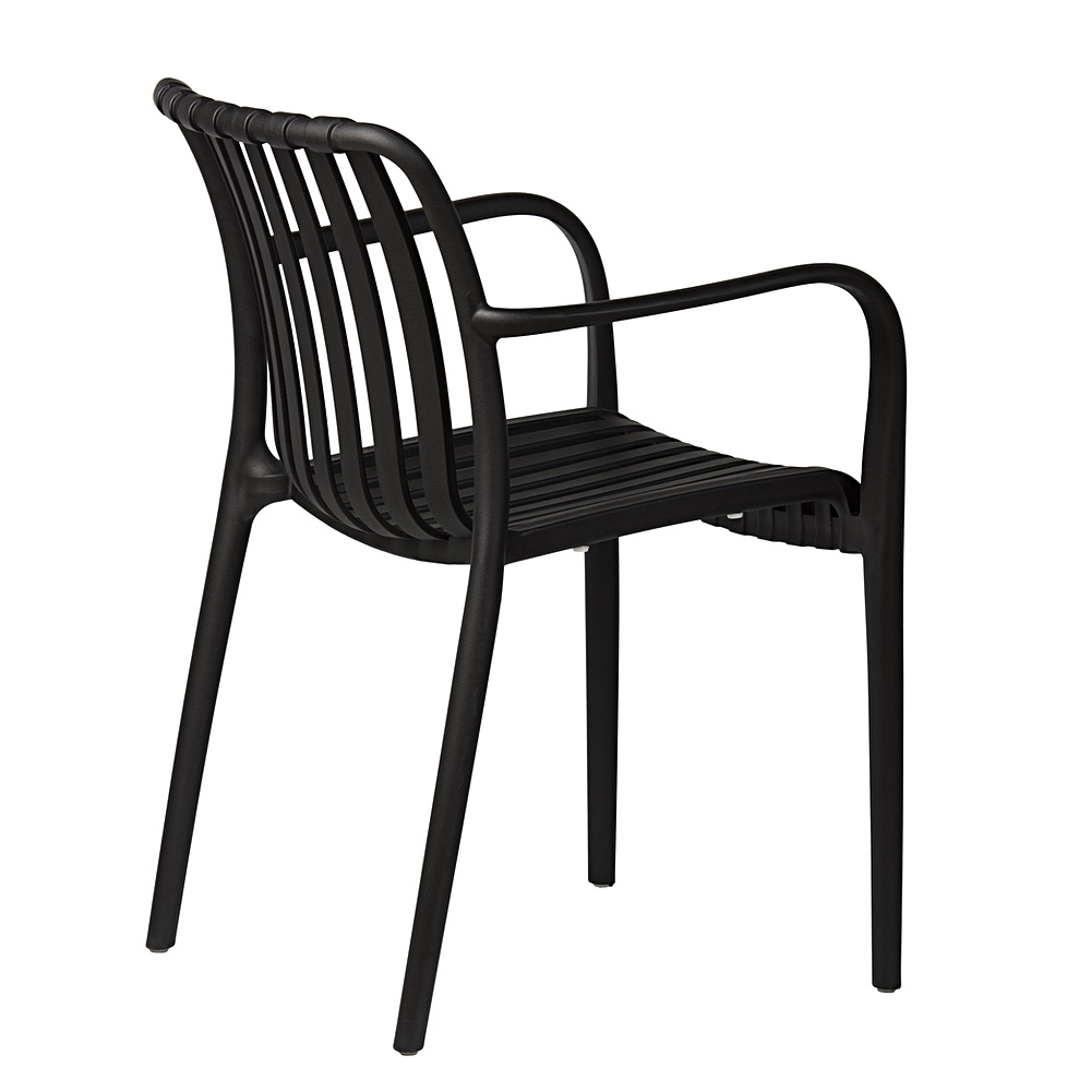 Zahradní židle Aura s prolamovaným vzorem černá | Banketovynabytekcz | Aura-czarne_0110jpg