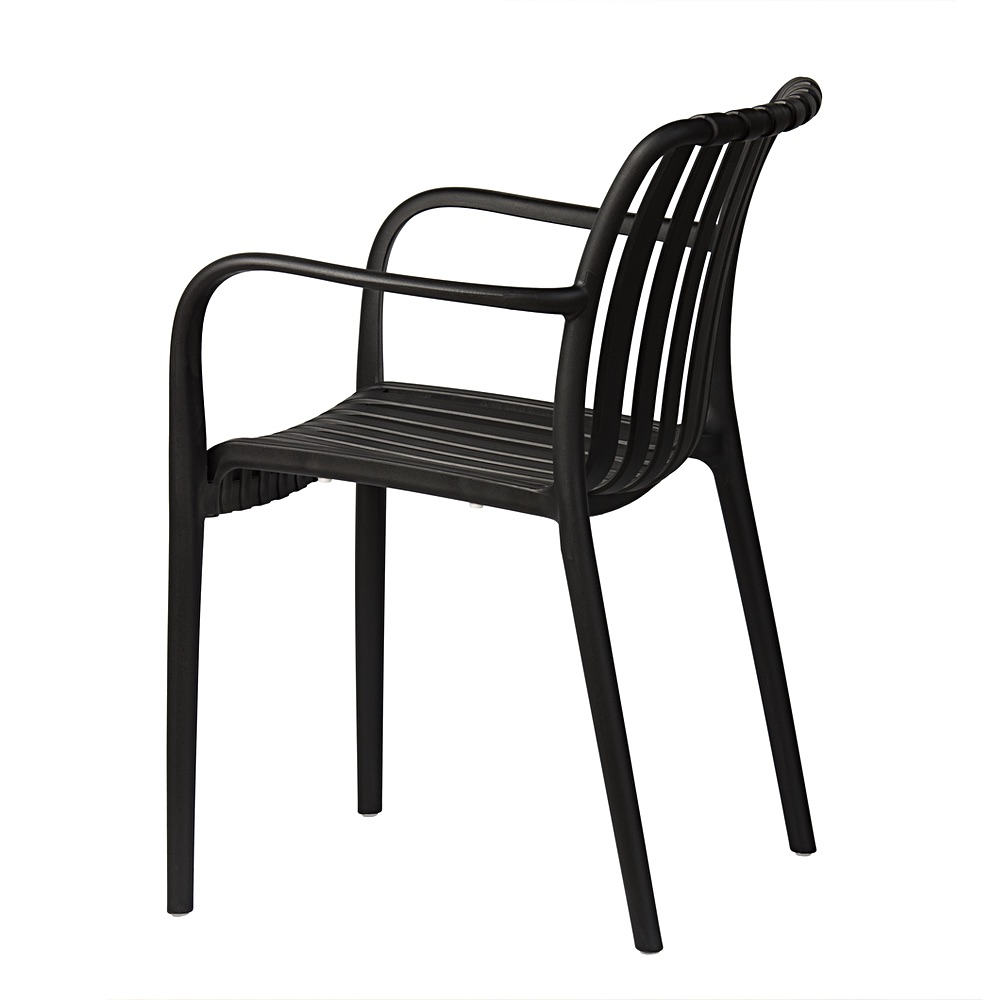 Zahradní židle Aura s prolamovaným vzorem černá | Banketovynabytekcz | Aura-czarne_0113jpg