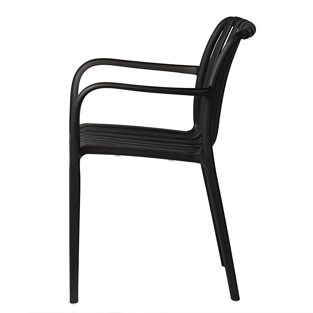 Zahradní židle Aura s prolamovaným vzorem černá | Banketovynabytekcz | Aura-czarne_0114jpg