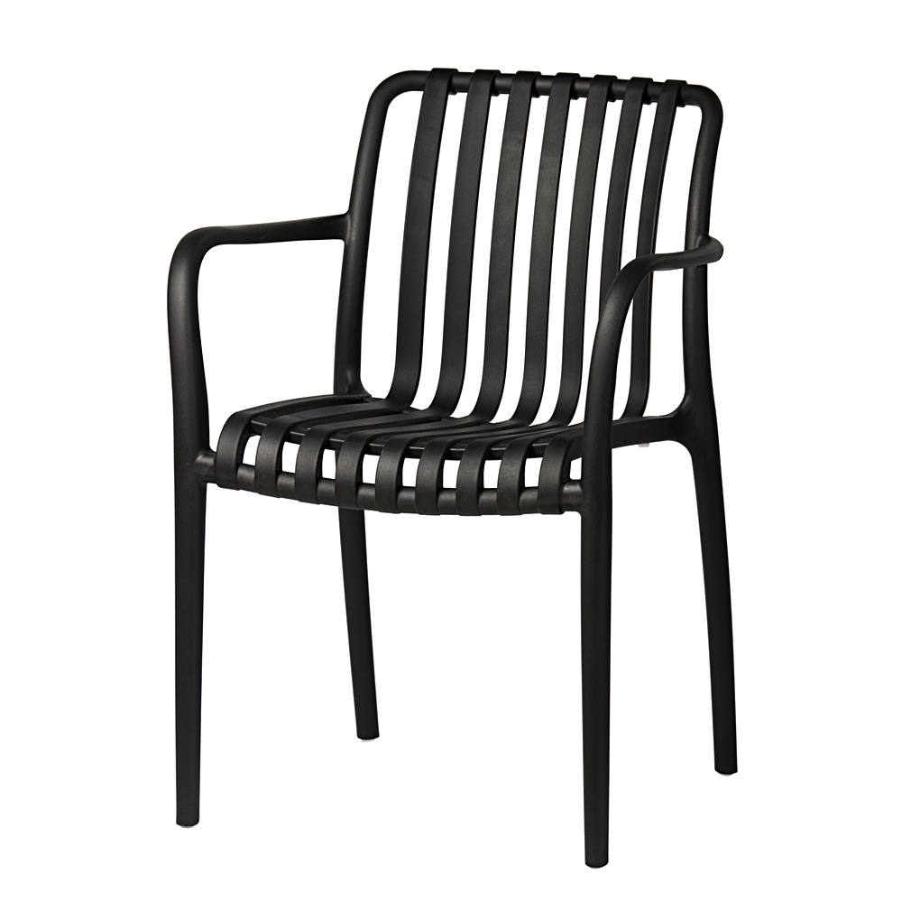 Zahradní židle Aura s prolamovaným vzorem černá | Banketovynabytekcz | Aura-czarne_0116-1jpg