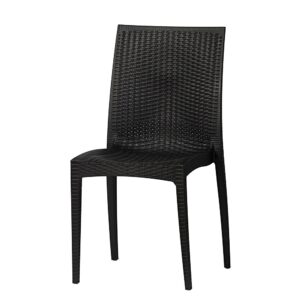 Zahradní židle Havana – imitace ratanu, černá