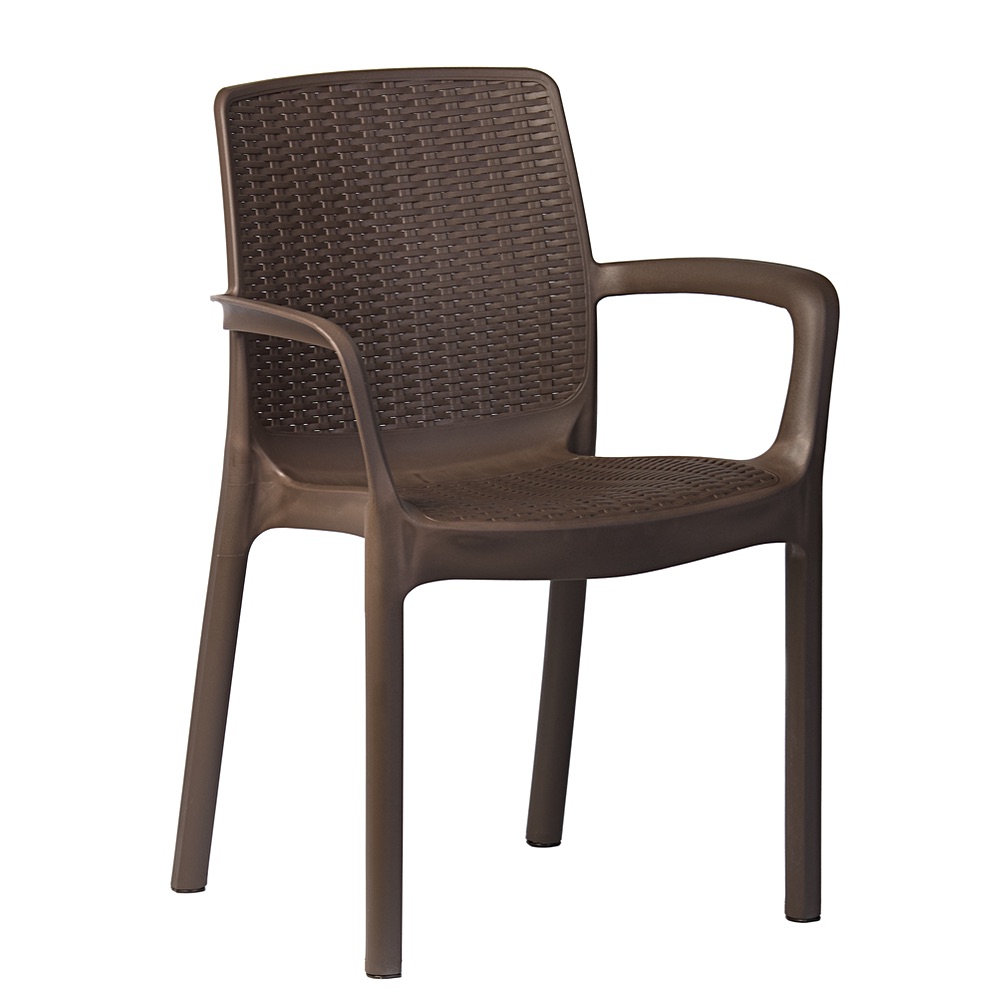 Zahradní židle Riviera imitace ratanu hnědá | Banketovynabytekcz | Riwiera-brazowe-krzeslo_0179jpg