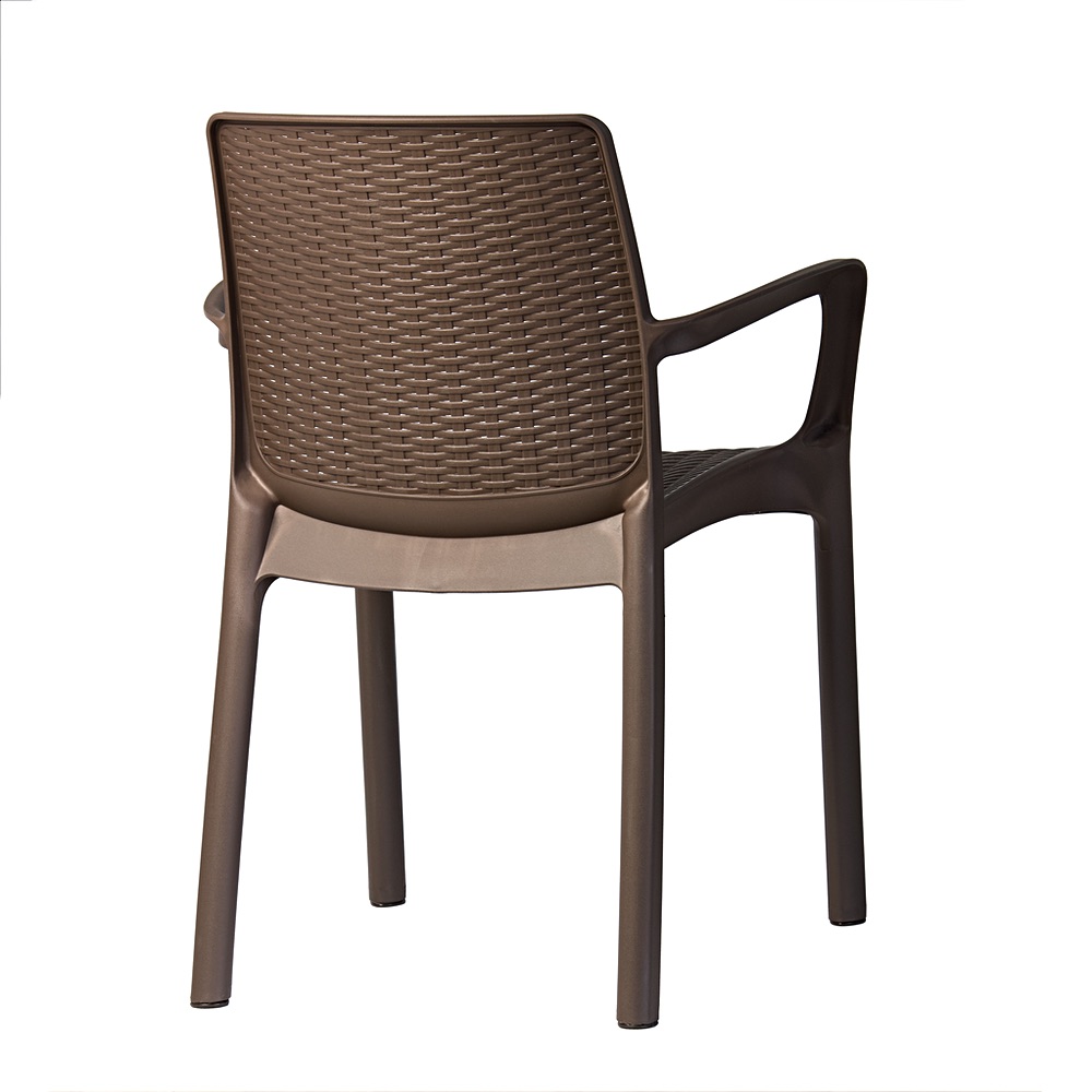 Zahradní židle Riviera imitace ratanu hnědá | Banketovynabytekcz | Riwiera-brazowe-krzeslo_0183jpg