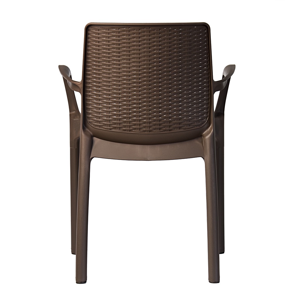 Zahradní židle Riviera imitace ratanu hnědá | Banketovynabytekcz | Riwiera-brazowe-krzeslo_0184jpg