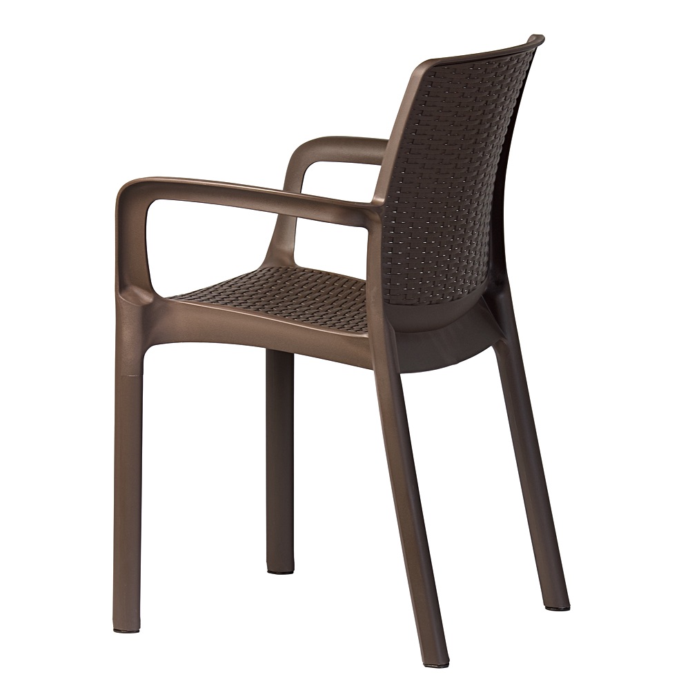 Zahradní židle Riviera imitace ratanu hnědá | Banketovynabytekcz | Riwiera-brazowe-krzeslo_0185jpg