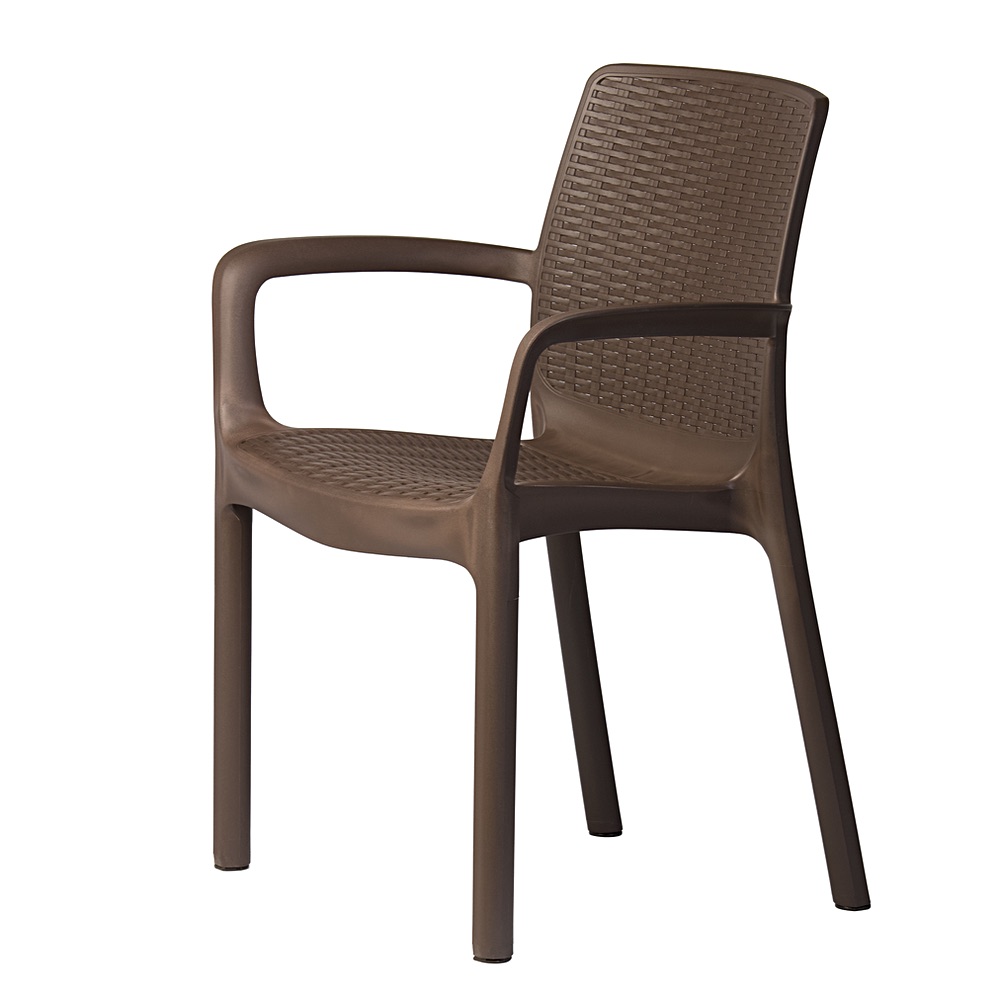 Zahradní židle Riviera imitace ratanu hnědá | Banketovynabytekcz | Riwiera-brazowe-krzeslo_0187jpg