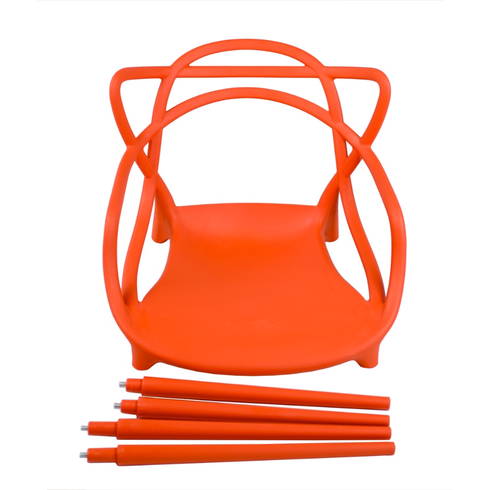 Moderní skandinávská prolamovaná židle Split oranžová | Banketovynabytekcz | Split-pomaranczonwe_3720jpg