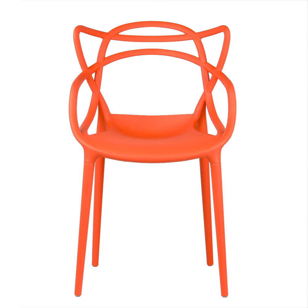 Moderní skandinávská prolamovaná židle Split oranžová | Banketovynabytekcz | Split-pomaranczonwe_9928jpg