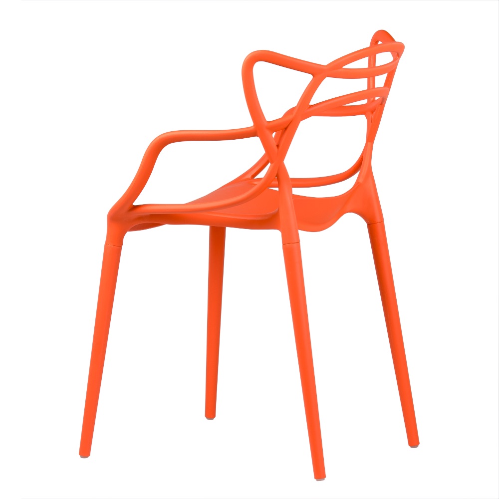 Moderní skandinávská prolamovaná židle Split oranžová | Banketovynabytekcz | Split-pomaranczonwe_9934jpg