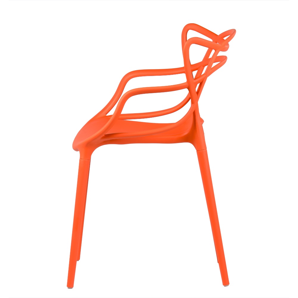 Moderní skandinávská prolamovaná židle Split oranžová | Banketovynabytekcz | Split-pomaranczonwe_9935jpg