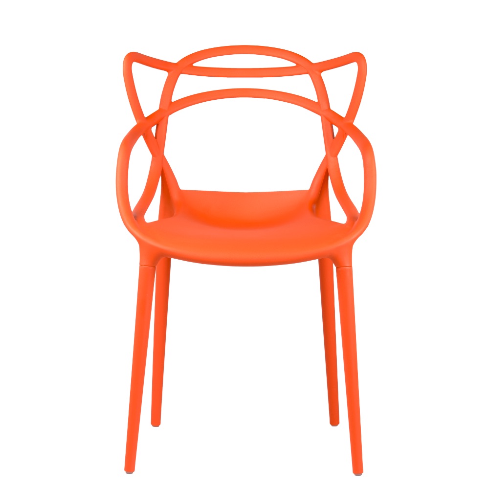 Moderní skandinávská prolamovaná židle Split oranžová | Banketovynabytekcz | Split-pomaranczonwe_9938jpg