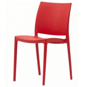 Krzesło konferencyjne biurowe REST - kolor czerwony