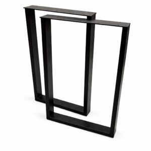 Kovové nohy 50 x 72 cm k loftovému čtvercovému psacímu stolu – 2 ks