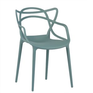 Moderní skandinávská prolamovaná židle Split – šalvějová