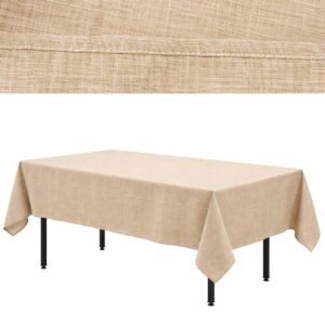 Plátěný ubrus v béžové barvě „Boho“ 280 x 170 cm na banketový stůl – imitace lnu
