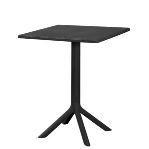 Zahradní stolek Solo PP, venkovní stůl 60 x 60 cm – černý